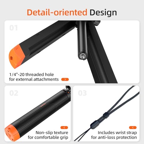 Trípode flotante anticaída para cámaras de acción con brazo extensible de 61 cm 6