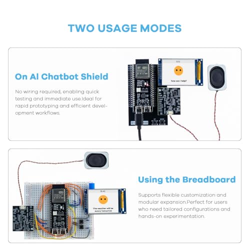 Image of LAFVIN AI Chatbot Kit for ESP32-S3, Preloaded OpenAI & Deepseek Voice Assistant Projects, Voice Wake-up & Real-time Interruption, Suitable for Learning AI and IoT Projects.