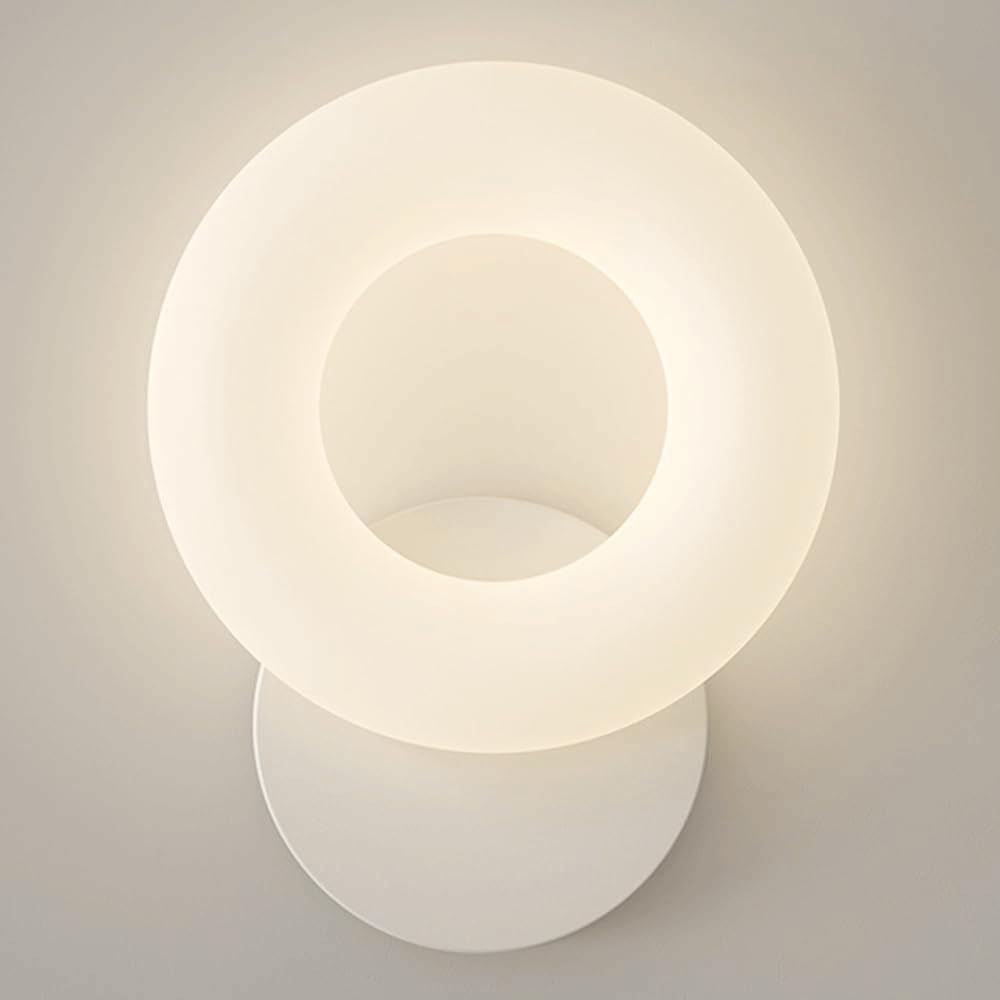 Aplique de Pared para Dormitorio, Pasillo, 16 W, Tricolor, Moderno, decoración de Fondo, Estilo nórdico, Creativo, con Pantalla de acrílico Blanco, lámpara de salón.