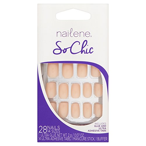 Uñas de gel brillantes color carne de Nailene So Chic