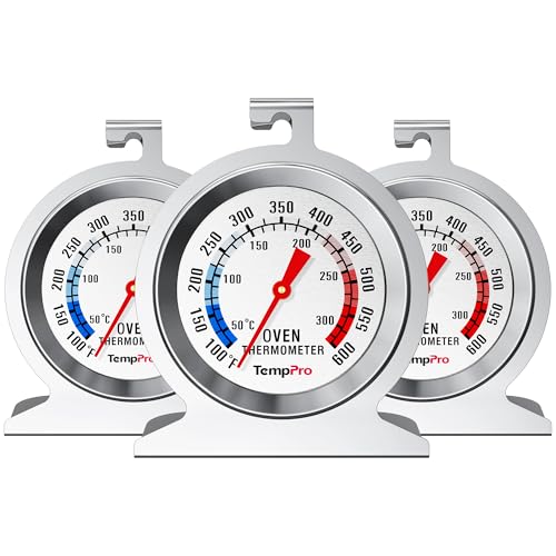 Image of TempPro 3-Pack Oven Thermometer for Gas Oven with 431 Stainless Steel