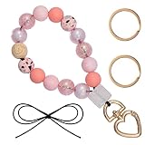 YueYue Bracelet Keyring Women Carkey Keychains，Keyring Wallet Keychain Silicone Carkey，Key Ring Br