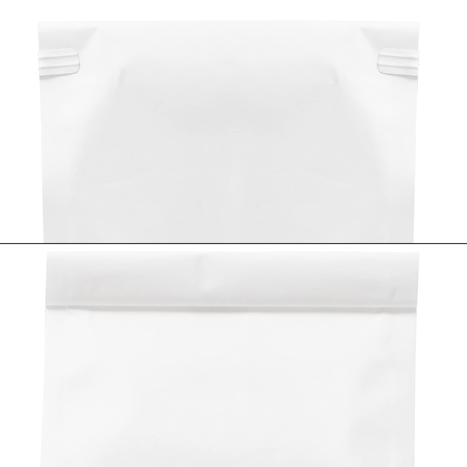 Paquete de 50 bolsas de papel kraft blancas con ventana, bolsas de bloqueo de estaño para productos horneados, recuerdos de boda y más 3