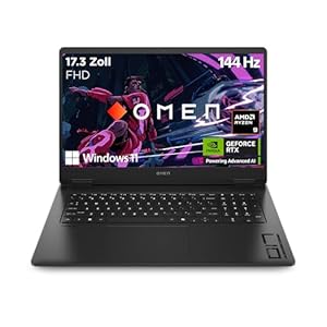 HP Omen Gaming Laptop | 17,3 Zoll FHD-Display – 144 Hz | AMD Ryzen 9 8945HS| 16 GB DDR5 RAM (2×8 GB) | 1TB SSD | NVIDIA GeForce RTX 4060 (8GB) | QWERTZ | Windows 11 Home | Shadow Black