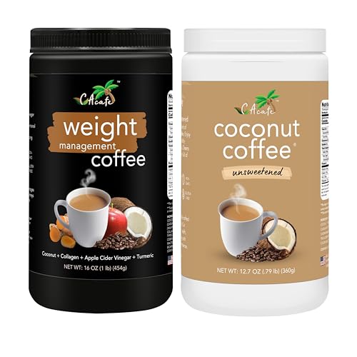 Apple Cider Vinegar Turmeric Coffee with Collagen & Unsweetened Coconut Coffee (2-Pack)