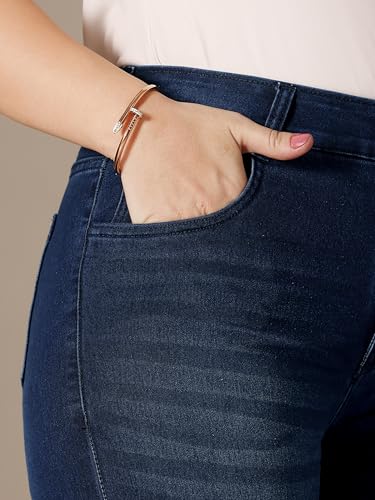 Image of Miss Chase A+ Women's Wide-Leg High Rise Regular-Length Stretchable Denim Jeans