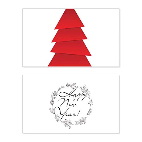 Tarjeta de felicitación de año nuevo y árbol de Navidad abstracto para felicitaciones