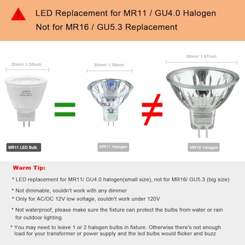 KAKEMONO 5W MR11 GU4.0 Led Bulbs, 35W Halogen Equivalent, 2700K Warm White by KAKEMONO - Used condition - Image 2