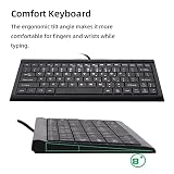 CUQI Mini klawiatura, mała klawiatura przewodowa 82 klawisze nożyczki, interfejs USB, kompaktowa klawiatura do systemu Android, Windows PC, laptop, Raspberry Pi, Windows 10/8/7