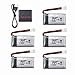 ZYGY 5PCS 3.7V 380mAh 25C Lithium Batterie mit X5 Ladegeräte für Hubsan X4 H107,H107C,H107L,Syma X11 X11C,HS170 HS170C F180C HS170G TOZO Q2020 E016H E016F FX801 V911S A120 XK A150 V966 RC Quadcopter