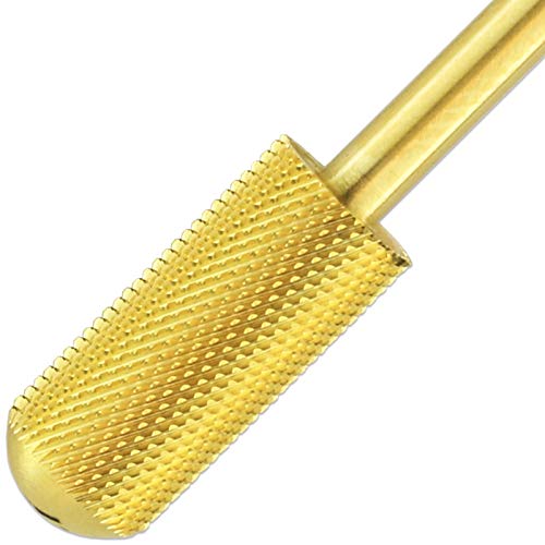 Pana 3/32" Small Smooth Top Nail Carbide Bit - Gold Color (Grit: Extra Fine - Xf) For Electric Dremel Drill Machine #TOP5