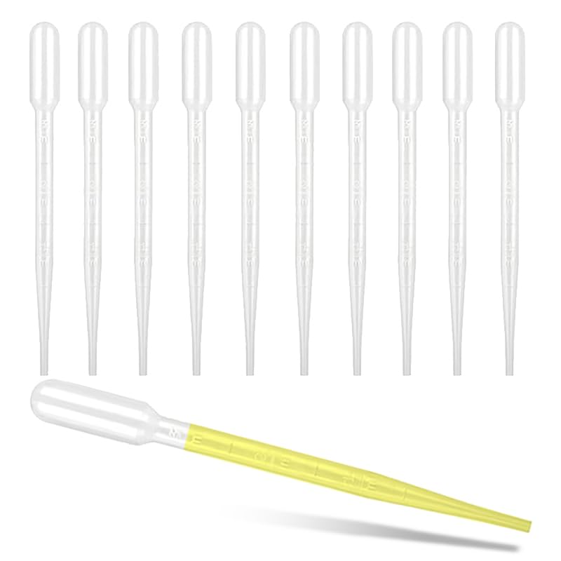 10Pcs 3ml Plastic Transfer Pipettes Multifunction Eye Dropper for Essential Oils Makeup & Precision Liquid Transfer