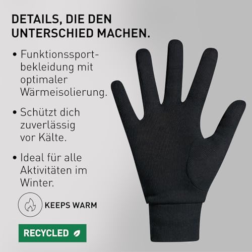 Odlo Sporthandschuhe Herren Damen Active Warm I Unterziehhandschuhe I Ski Handschuhe
