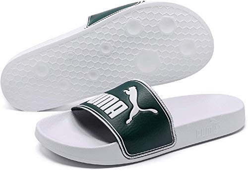 Image of PUMA Men's Beach & Pool Shoes, Green Ponderosa Pine White, 13 UK