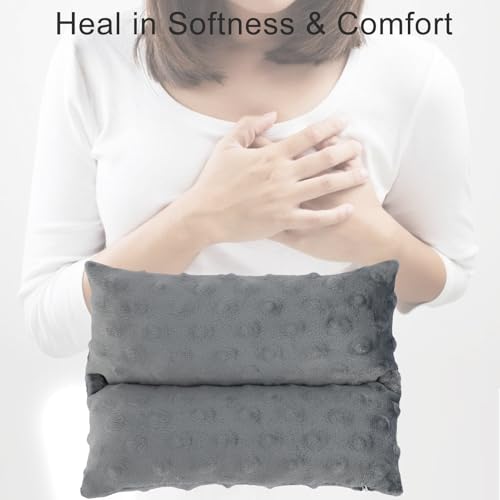 Image of Little Port Pillow Heart Surgery Pillows for Chemo Port After Open Heart Surgery Recovery Gifts Bypass Pacemaker Must Haves Protector Cushion Minky Dot Dark Gray