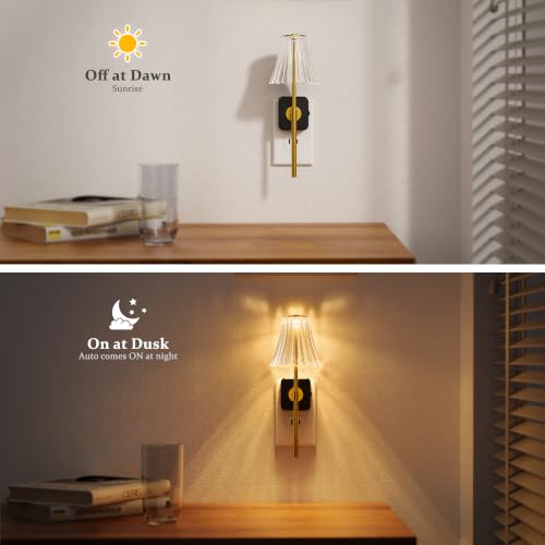 Image of JandCase Night Lights Plug into Wall, Vintage Nightlight with Dusk to Dawn