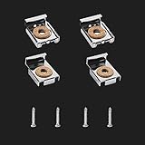 Soporte Espejo Pared, con Tacos y Tornillos (4 Piezas)