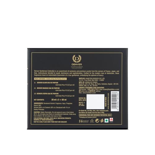 DENVER Gentlemen Collection EDP Perfume Gift Pack For Men (20 ml x 3) - 60 ml (For Men)