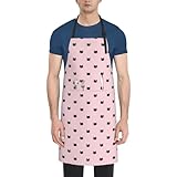 vosery grembiuli da donna con 2 tasche, grazioso grembiule da cucina con stampa di gatto, per uomo, regolabile, impermeabile, grembiule da cucina per cucina, grill, cottura al forno, giardinaggio