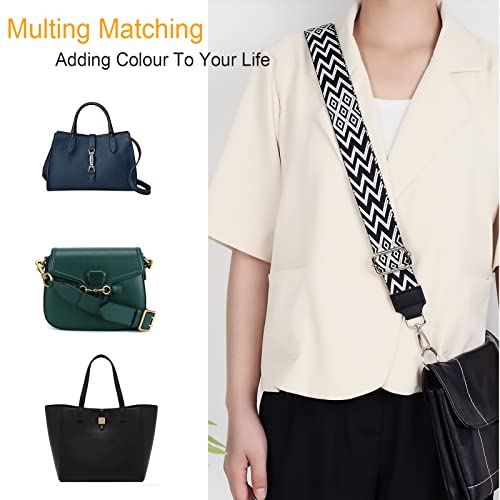 AiQInu Taschengurte zum Wechseln Verstellbarer Schultergurt Breit 3.8cm, Längenverstellbarer 80-140cm Schulterriemen für Schultertasche Tragetaschen und Handtaschen,DIY Zubehör für Tasche