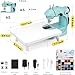 Magicfly Mini Sewing Machine with Extension Table, Dual Speed Portable Sewing Machine for Beginners with Light, Sewing Kit for Household Use, Blue