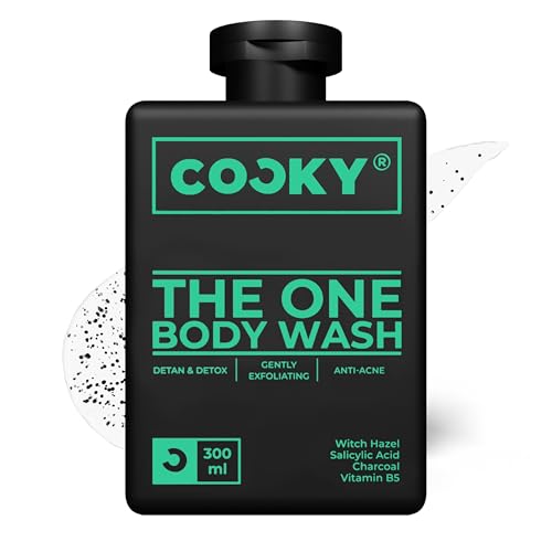 Image of Cocky - The One Body Wash for Men | All-in-One Deep Cleansing, De-Tan, Detox, Anti-Acne | Powered by Witch Hazel, Salicylic Acid & Charcoal | Luxe Fragrance - Woody & Spicy | Sulphate & Paraben Free | 300 ml