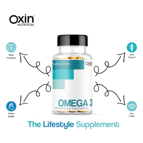 Image of Oxin Nutrition Omega 3 Triple Strength Fish Oil Omega 3 Capsule 1000mg Supplement For Men & For Women Natural 550mg EPA & 350mg DHA 100 caps