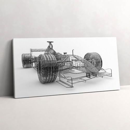 Tableaux 100x50cm voiture de F1 Wallfluent pour décoration murale peinte