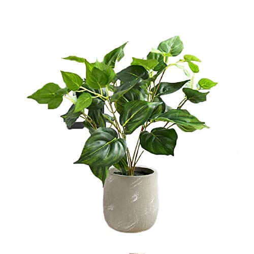 Pot de fleurs avec simulation plante verte artificielle style bonsai japonais miniature