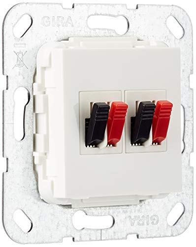 Gira 569303 Lautsprecher Anschluss 2-fach Einsatz, reinweiß