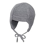 Lieferumfang: 1 Sterntaler Unisex Mütze mit Ohrenklappen und Bindebändern, Größe: 39, Farbe: Silber Melange, Material: 100% Polyester