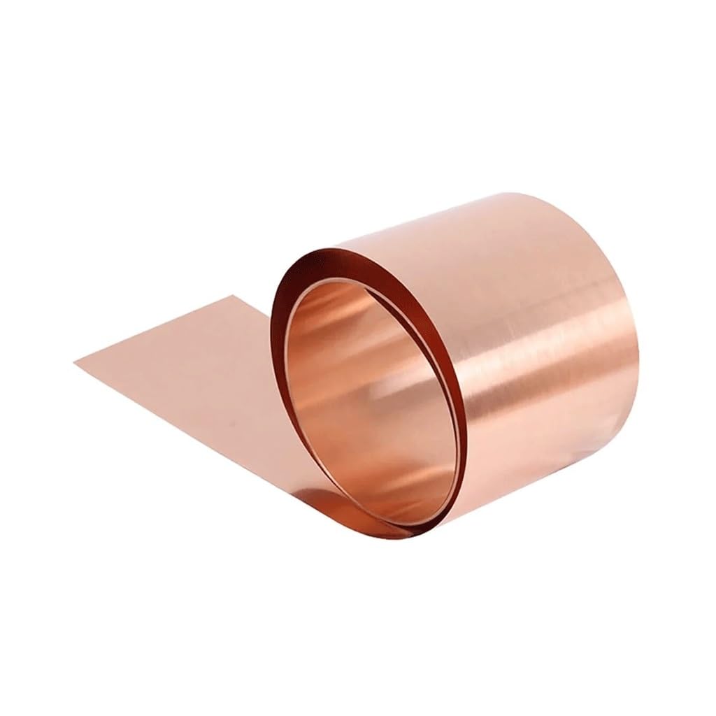 1 pieza de lámina de metal de cobre Cu, placa de lámina de 1000 mm de largo, material de tabletas de cobre puro, for proyectos de bricolaje, rollo de artesanía, metalurgia gruesa(0.2X100X1000mm)