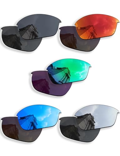 Betterun 5 Pairs Polarized Replacement Lenses for Oakley Half Jacket 2.0 OO9144 Sunglasses Anti-Scratch and Impact Resistant