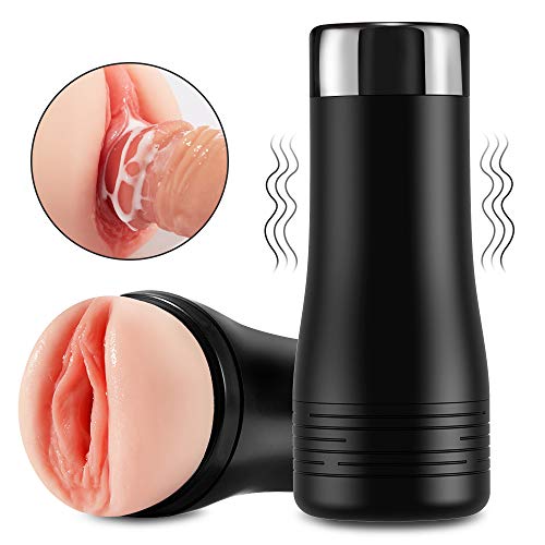 Male Masturbator Cup with 10 Stimulation Vibration Modes, 3D Realistic Textured Vagina and Clitoris Detachable Pocket Pussy, Fondlove Sex Toy for Man Masturbation