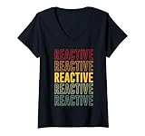 Mujer Orgullo reactivo, reactivo Camiseta Cuello V