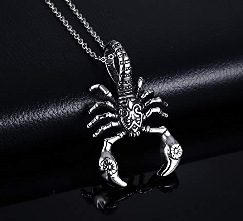 Caimeytie Collana da uomo con ciondolo Scorpione