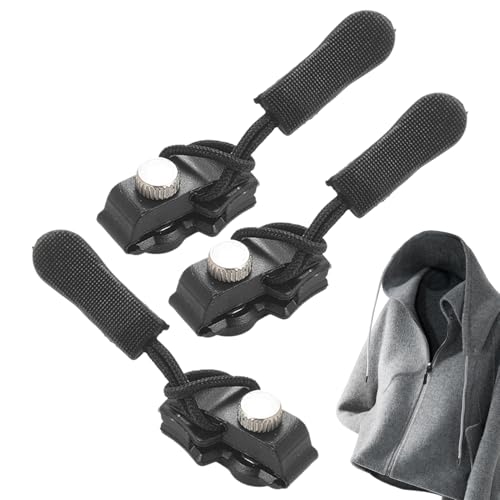 Recambio Corredera Cremallera - Juego 3 Piezas Tirador Universal | Correderas Metálicas de Alta Resistencia para Reparación de Cremalleras - para Botas Maletas Mochilas Tiendas de