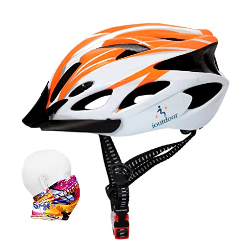 ioutdoor Casque de Vélo VTT Adulte, Casques de Vélo de Montagne Dames, avec Visière Taille Réglable 56-62 cm Grand Léger 18 évents Vélo Cyclisme pour...