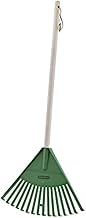 Superio Kids Rake with Hardwood Handle, Gardening and Lawn Care Tools for Kids, Sweep Leaves and Tidying Up The Garden, Plastic Tines and Heavy Duty Wooden Handle 34"