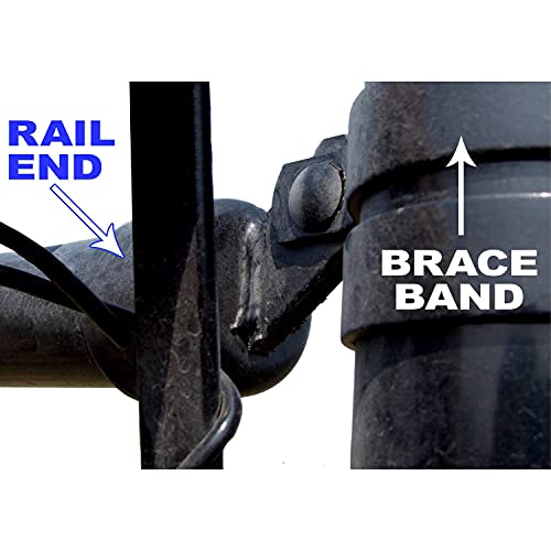 Jake Sales 1-5/8" Top Rail End For Chain Link Fence - Use For 1-5/8" Outside Diameter Top Rail Pipe - Black Powder Coated Chain Link Rail End #TOP3