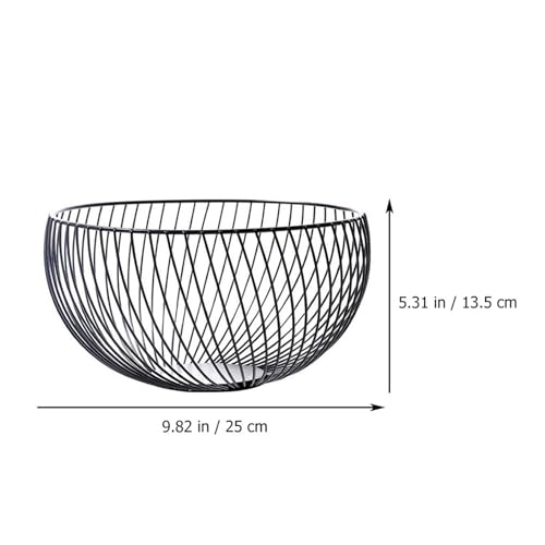 Cesta almacenamiento de metal negro con acabado resistente y diseño minimalista 3