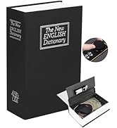 Book Safe With Combination Lock, ALLOMN Dictionary Hidden Safe with 3 Digit Combination Lock, Por...