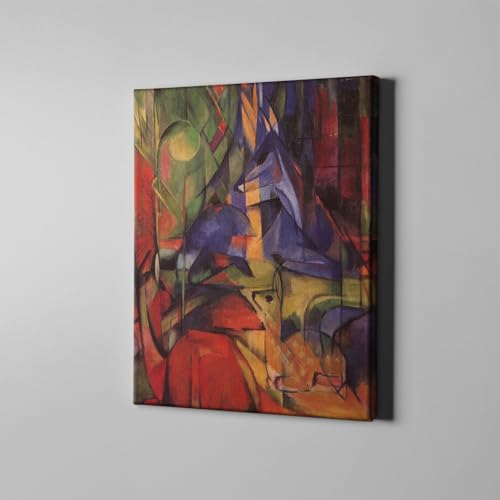 Franz Marc Cerf dans une forêt toile extra large Spiffing Prints - 2
