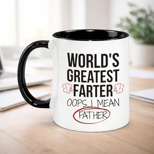 Fathers Day Gift for Dad from Daughter Son, Funny Dad Mug World's Greatest Farter, Birthday Christmas Gift for Dad Men, Novelty Humorous Coffee Cup for Daddy & Grandad - Image 3