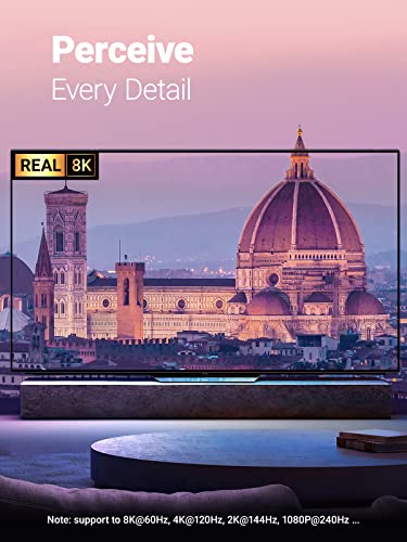 Ugreen 2 Pack 8K Hdmi 2.1 Cable 3.3Ft 48Gbps High Speed Braided Hdmi Cord 8K 60Hz 4K 120Hz Earc Hdr Hdcp 2.2 2.3 Compatible With Ps5 Ps4 Xbox Uhd Roku Tv Blu-Ray Projector #TOP1