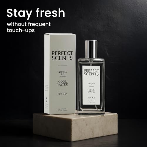 Image of Perfect Scents Fragrances, Inspired by Davidoff's Cool Water, Men's Eau de Toilette, CLEAN, Vegan, Paraben-Free, Phthalate-Free, Never Tested on Animals, 3.4 Fluid Ounces