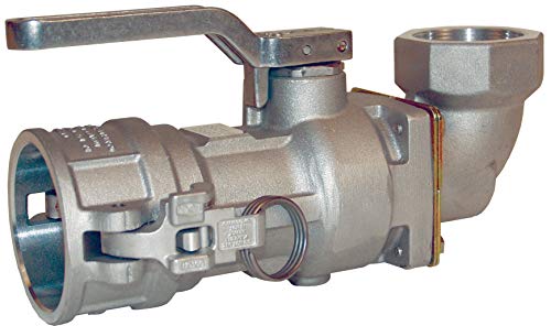 Dixon DBS61-200 Aluminum Dry Break Cam and Groove Dry Disconnect Hose Fitting, 90 Degree Swivel Elbow with Buna Seal, 2-1/2