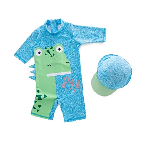 TAIYCYXGAN Baby Girls Boys Zip Up Swimsuit Unisex Kids One Piece Bathing Suit Rash Guards Swimwear Surfing Suit Sunsuit UPF 50+ Blue 3-4T