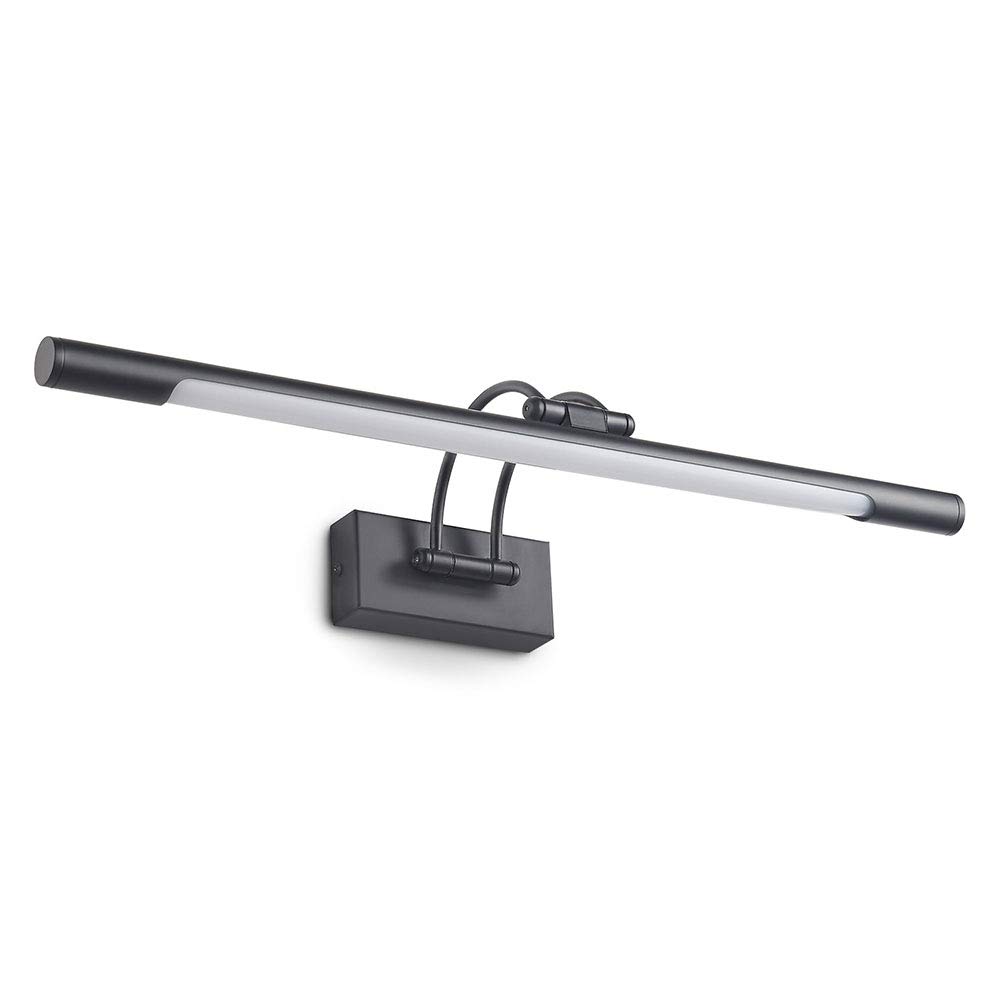 LED Spiegellampe Badezimmer 8W Moderne Spiegellampe Wasserdichte Acryl Drehbares Schwarz Schminktisch Lampe Vintage für Badleuchte Bad Spiegelleuchte Wandbild Leselicht Warmweiß L49.5cm