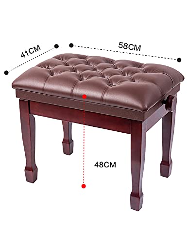 TEmkin Banc de Piano réglable en Hauteur, Tabouret de Piano Solo avec Coussin en Cuir Respirant et imperméable, 58 x 41 x 48-58 cm, Levage hydraulique - Les Beatles, Paul McCartney, John Lennon, RIngo Starr, George Harrison TEmkin Banc de Piano réglable en Hauteur, Tabouret de Piano Solo avec Coussin en Cuir Respirant et imperméable, 58 x 41 x 48-58 cm, Levage hydraulique – Image 3